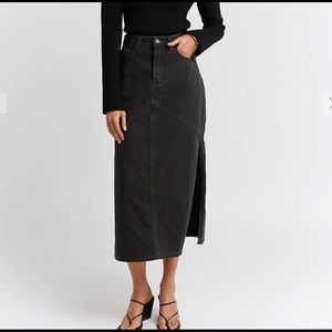 DISSH - black denim skirt - size 2 US // size 6 AUS